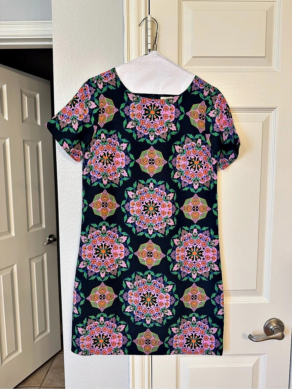 J.Crew Printed Shift Dress Size 00 Like New